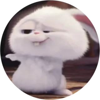 👈 Snowball The Secret Life of Pets Nevino, Pets - Vita da animali, coniglio, coniglio, carino, cartone animato, animale whatsapp sticker