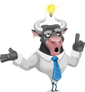 🤬 Byk, Pomysł, Żarówka, Kreskówka, Biznes, Biuro telegram sticker