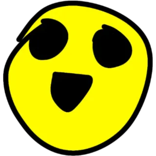 😀 Uśmiech, Emotikon, Żółty, Kreskówka, Wesoły, Twarz telegram sticker