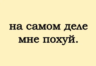 🤷‍♀ на самом деле
мне похуй. текст, русский, оскорбительный whatsapp sticker