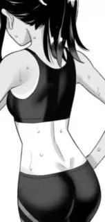 🍑 Dziewczyna anime, Ćwiczenia, Fitness, Trening telegram sticker