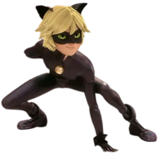😺 Cat Noir Miraculous: Tales of Ladybug & Cat Noir Cat Noir, Miraculous Ladybug, Cartoon, Held, Schwarze Katze, Superheld telegram sticker