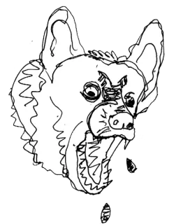 😡 Hund, Tier, Skizze, Hundeartig telegram sticker
