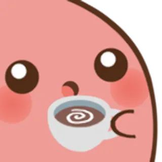 ☕️ каваи, милый, кофе, напиток, мультфильм, персонаж telegram sticker