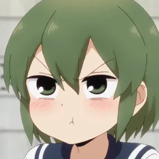 😾 anime, kartun, gadis, marah whatsapp sticker