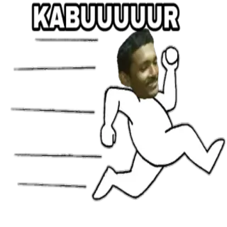 🏃‍♂ KABUUUUR Laufen, Cartoon, Geschwindigkeit, Bewegung telegram sticker