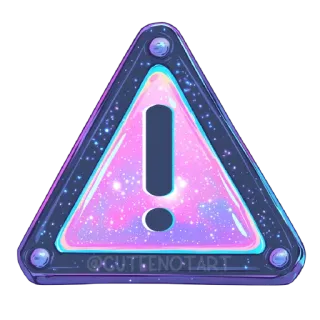 ⚠️ triangle, warning, alert, sign, exclamation, colorful, space telegram sticker