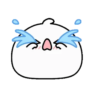 😭 piangere, triste, emozione, cartone animato, carino, lacrime, blob, personaggio telegram sticker