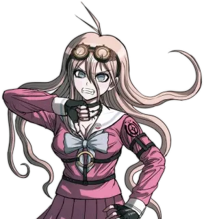🔩 Miu Iruma Danganronpa V3: Killing Harmony anime, character, miu iruma, danganronpa, gesture, thumbs down, angry telegram sticker