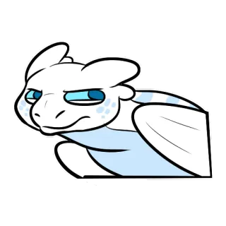 👀 dragon, dessin animé, autocollant, mignon telegram sticker