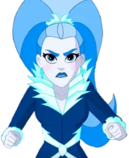 😠 Killer Frost DC Super Hero Girls villain, ice, superhero, cartoon telegram sticker