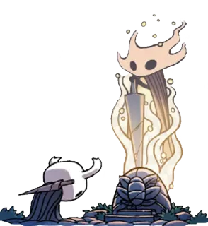 😌 Hollow Knight Hollow Knight, Videojuego, Espada, Personaje, El Caballero telegram sticker