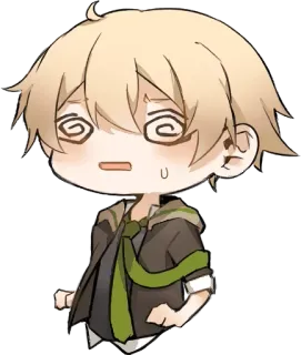😵‍💫 Anime, Chibi, Mareado, Dibujos animados, Preocupado, Agotado telegram sticker