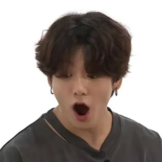 😮 Jungkook kpop, bts, jungkook, びっくり, 衝撃, 口を開ける telegram sticker