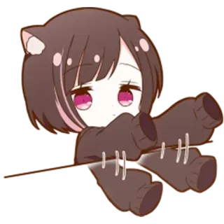 🌟 アニメ, 猫耳, ちび, 漫画 telegram sticker