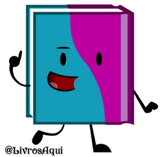 📖 @LivrosAqui libro, cartone animato, oggetto, personaggio, libri telegram sticker