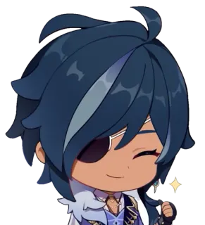 👍 Kaeya Genshin Impact Anime, Gioco, Chibi, Kaeya, Genshin Impact, Sorriso telegram sticker