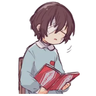 😪 Dazai Osamu Bungou Stray Dogs Anime, Bungou Stray Dogs, Dazai Osamu, Charakter, Buch, Manga telegram sticker