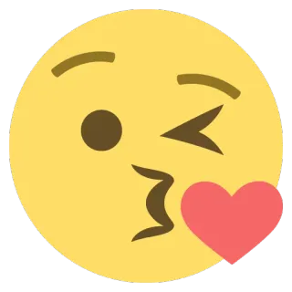 💔 Emoji, Baiser, Coeur, Amour, Affection, Clin d'oeil whatsapp sticker