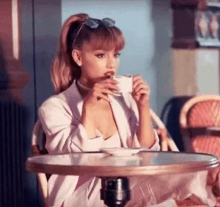 🌃 Ariana Grande อารีอานา กรานเด, นักร้อง, ป๊อป, คนดัง, คาเฟ่, กาแฟ telegram sticker