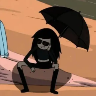 🖤 Marceline Adventure Time Мультфильм, Аниме, Вампир, Музыка, Анимация, Время приключений, Марселин, Cartoon Network telegram sticker
