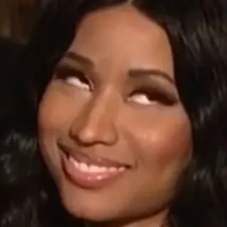 🥀 Nicki Minaj Nicki Minaj, Meme, Celebridade, Rosto, Expressão telegram sticker