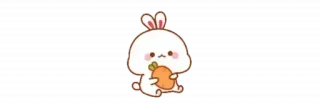 🫖 coniglio, carota, carino, kawaii, animale telegram sticker