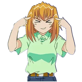 😣 Anime, Cô gái, Suy nghĩ, Chỉ, Thông minh, Cô gái Anime telegram sticker