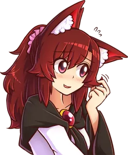 😳 애니메이션, 만화, 고양이 소녀, 귀여운, 카와이, 움짤 telegram sticker
