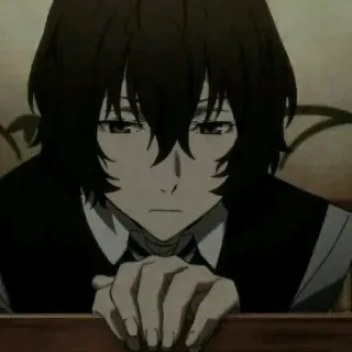 😕 Osamu Dazai Bungou Stray Dogs Anime, Dazai, Bungou Stray Dogs, Personaje, Triste whatsapp sticker