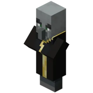 🧙‍♀️ minecraft, méchant, illageois, jeu vidéo, fantaisie whatsapp sticker