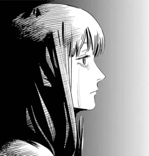 🌟 Makima Chainsaw Man makima, chainsaw man, anime, manga, triste, llorando, ilustración, personaje telegram sticker