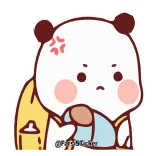 ☹ af gjst dx fofo, panda, bravo, desenho animado, urso, animal telegram sticker