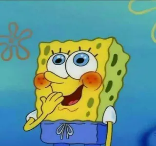🧽 SpongeBob SpongeBob Schwammkopf, Cartoon, Nickelodeon, Gelb, Quadratisch, Lustig whatsapp sticker