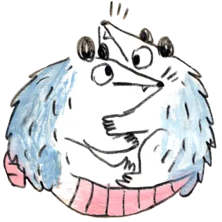 🧡 opos, słodki, zwierzę, kreskówka, śmieszne, ilustracja telegram sticker
