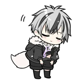 😕 anime, manga, chibi, cute, kawaii, digital art telegram sticker
