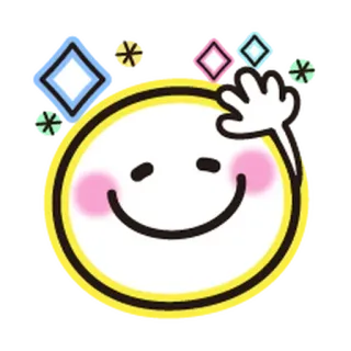 ❤️ smiley face, greeting, cartoon, friendly, happy, waving, emoji whatsapp sticker