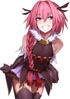 😁 Astolfo Fate/Apocrypha Anime, Personnage, Fate, Trap, Souriant telegram sticker