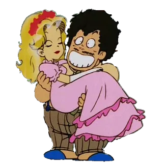 ❤ desenho animado, casal, romance, vestido, animação telegram sticker
