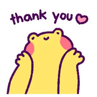 😄 thank you obrigado, sapo, fofo, coração, gentileza, gratidão telegram sticker
