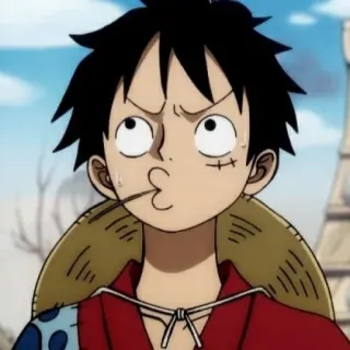 🍖 Luffy One Piece 애니메이션, 몽키 D. 루피, 원피스, 밀짚모자, 해적, 만화 telegram sticker