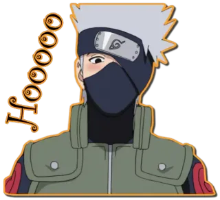 😍 Kakashi Naruto Hoooo anime, cartoon, kakashi, naruto telegram sticker