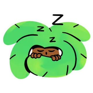 💤 Z Z dormir, sommeil, mignon, dessin animé, animal, confortable telegram sticker