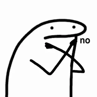 🙅 no nee, ontkenning, stickman, cartoon, afwijzing telegram sticker