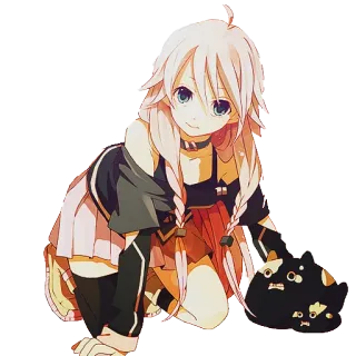 😕 anime, manga, girl, cute, art, kawaii, illustration telegram sticker