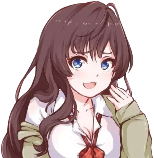 😏 anime, girl, schoolgirl, cute, manga telegram sticker