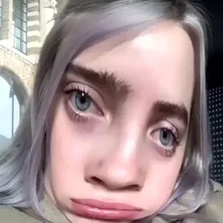 💗 Billie Eilish 歌手, 名人, 肖像, 搞笑, 脸 telegram sticker