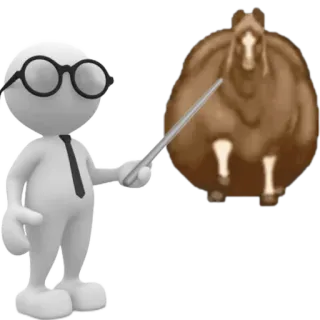 🤩 stick figure, horse, presentation, pointer, education, cartoon whatsapp sticker