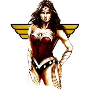⭐ Wonder Woman superhéroe, cómic, mujer, fuerte, DC Comics, Amazonas, guerrera telegram sticker