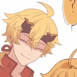 🍡 Thoma Genshin Impact Anime, Gra wideo, Blondynka, Genshin Impact, Thoma, Postać telegram sticker